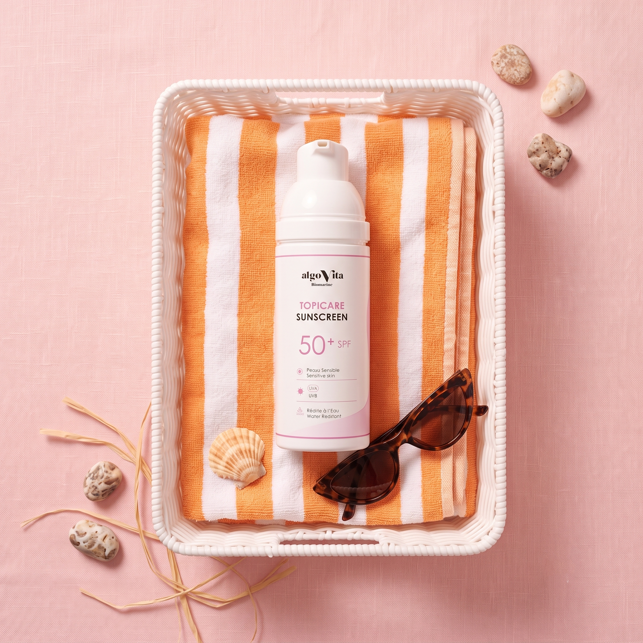 Écran solaire anti-taches Orange Glow SPF 50+ UVA-UVB PA+++ Beige - Normale à Sèche